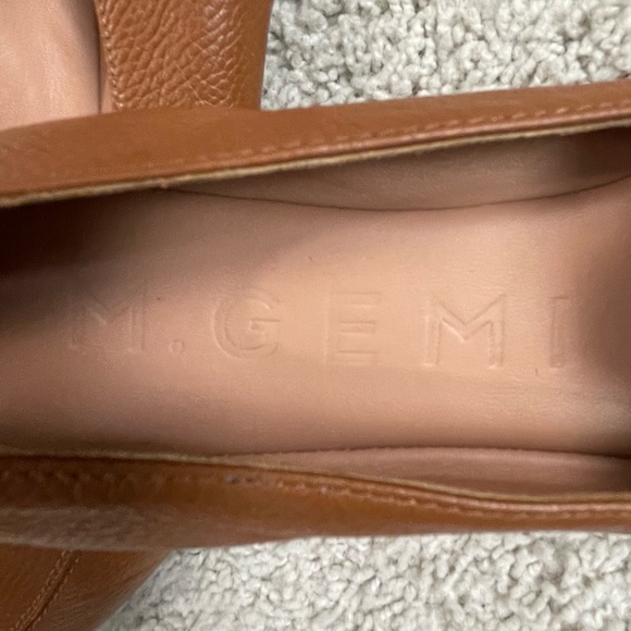 MINT! Women's M. GEMI Tan Leather THE GIA Hidden Wedge LOAFER Slip On SHOES 37 - Picture 7 of 8